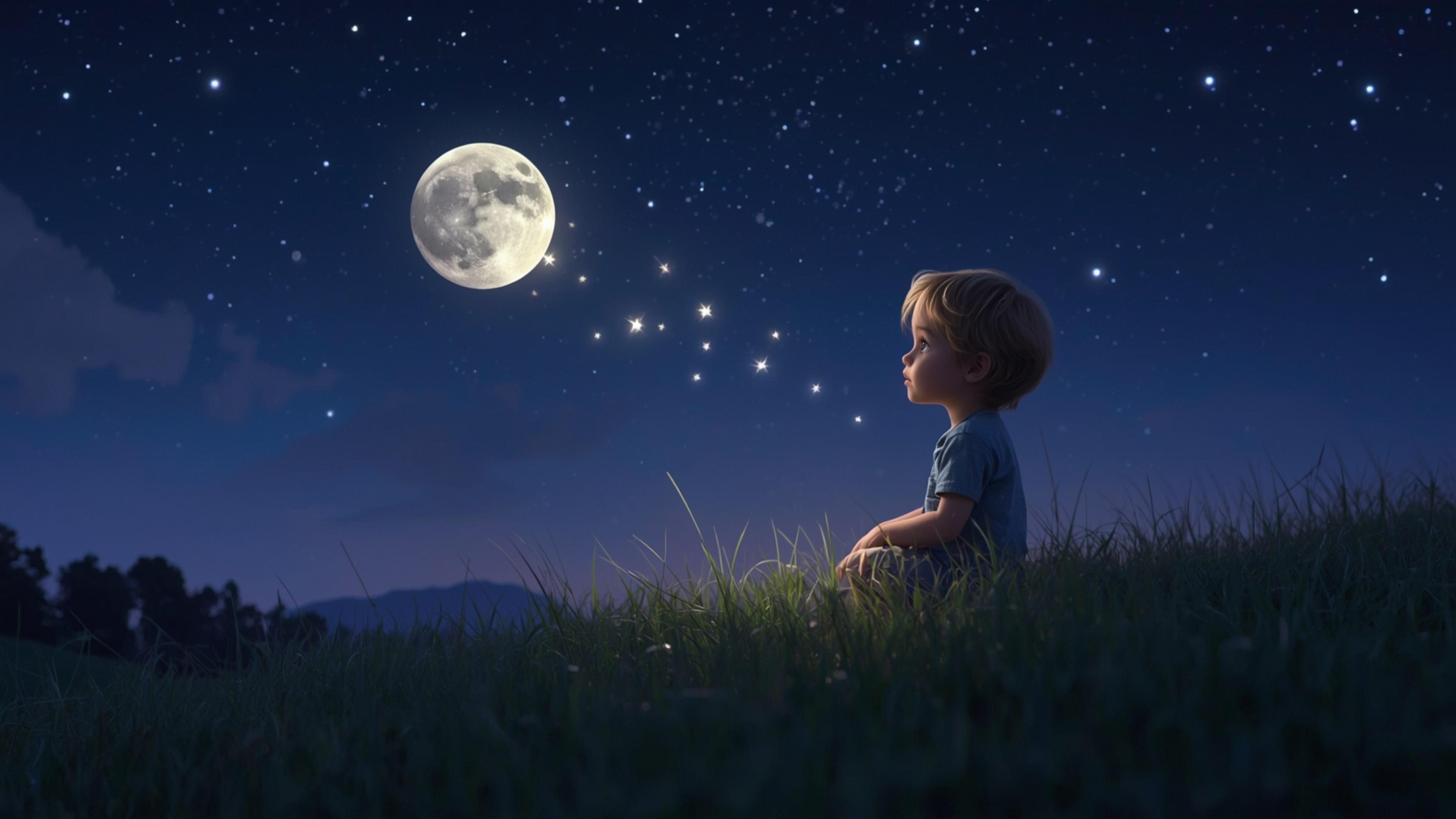 Experience a moment of pure magic with this warm and whimsical cinematic photograph, imbued with a gentle, Pixar-inspired qua