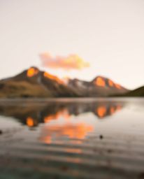A cast bronze sculpture featuring a stunning blurred bokeh effect. The artwork depicts sharp, detailed reflections of fiery c