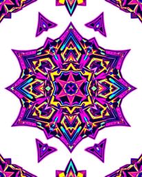 This symbolic traditional tattoo art print features a captivating seamless geometric pattern composed of hexagons and triangl