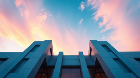 This collection features precise architectural color photographs showcasing a captivating gradient texture reminiscent of a s