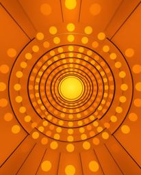 This artwork showcases a high-angle perspective view of a radiant and luxurious minimalist geometric pattern, featuring circl
