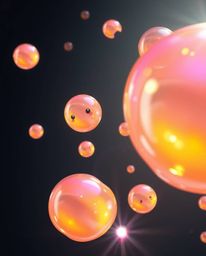 Immerse yourself in captivating 3D renders featuring adorable and charming translucent, fluid organic blobs gracefully floati