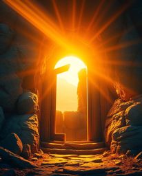 A breathtaking image showcasing an ancient doorway, etched with glowing runes, nestled within a majestic mountainside. Render