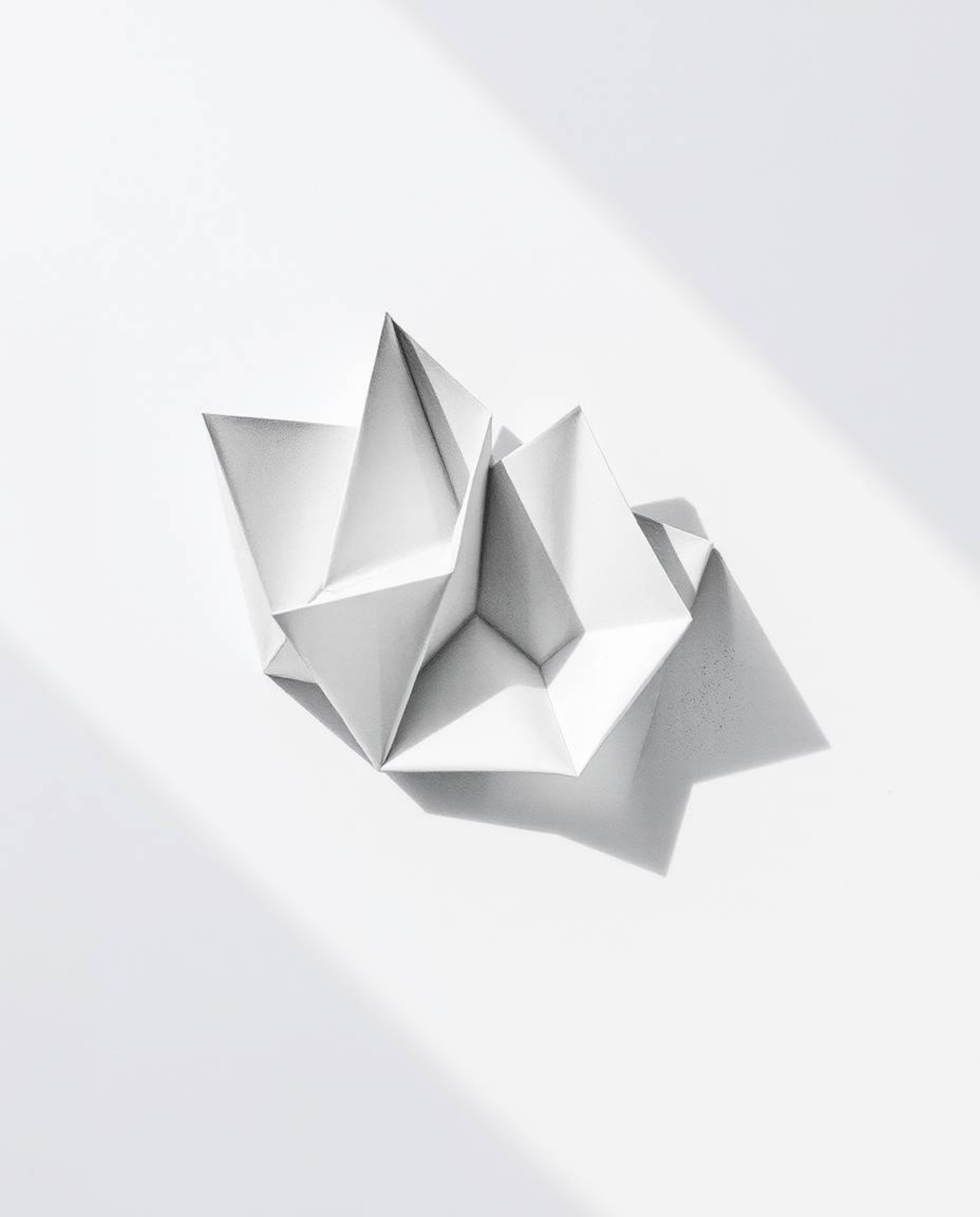 Explore the captivating blend of delicate watercolor painting and monochrome 3D geometric patterns. This unique artwork evoke