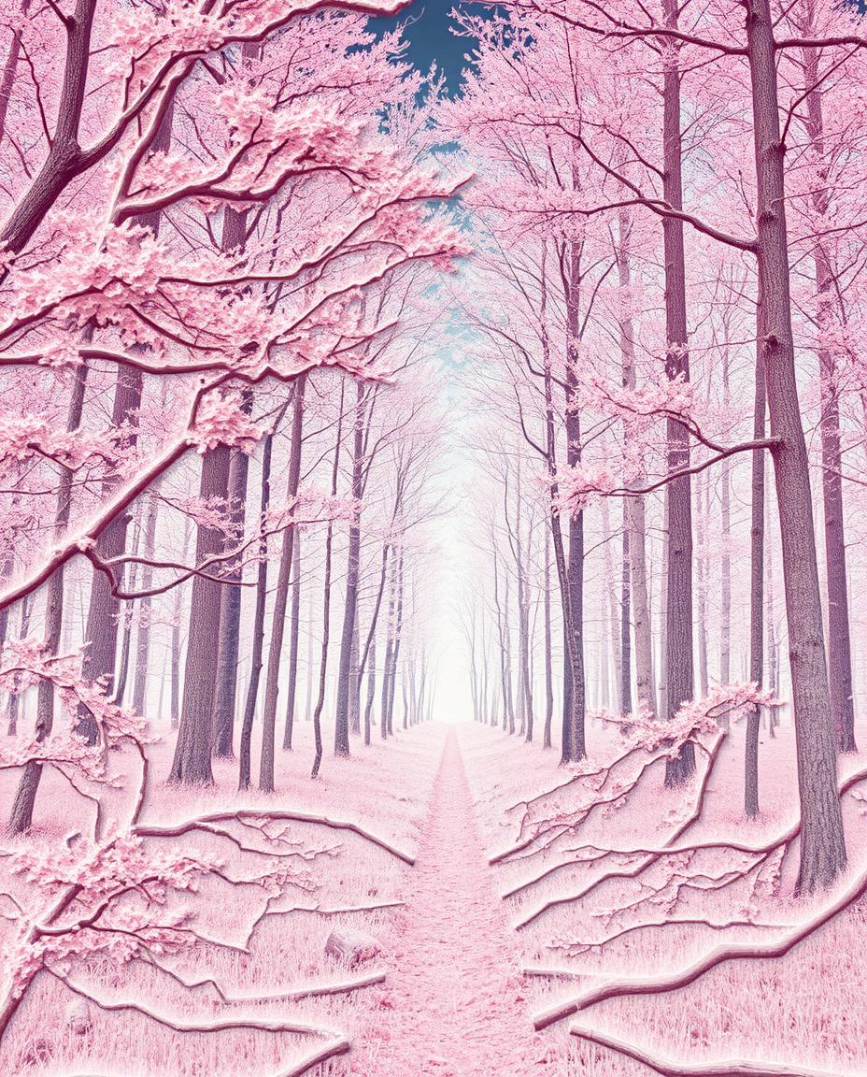 Experience a captivating blend of nature and digital art. This image features a layered papier-mâché style digital glitch eff
