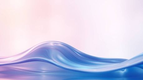 This high-resolution stock photo features a captivating fluid abstract wave with a soft pastel gradient texture. The sharp fo