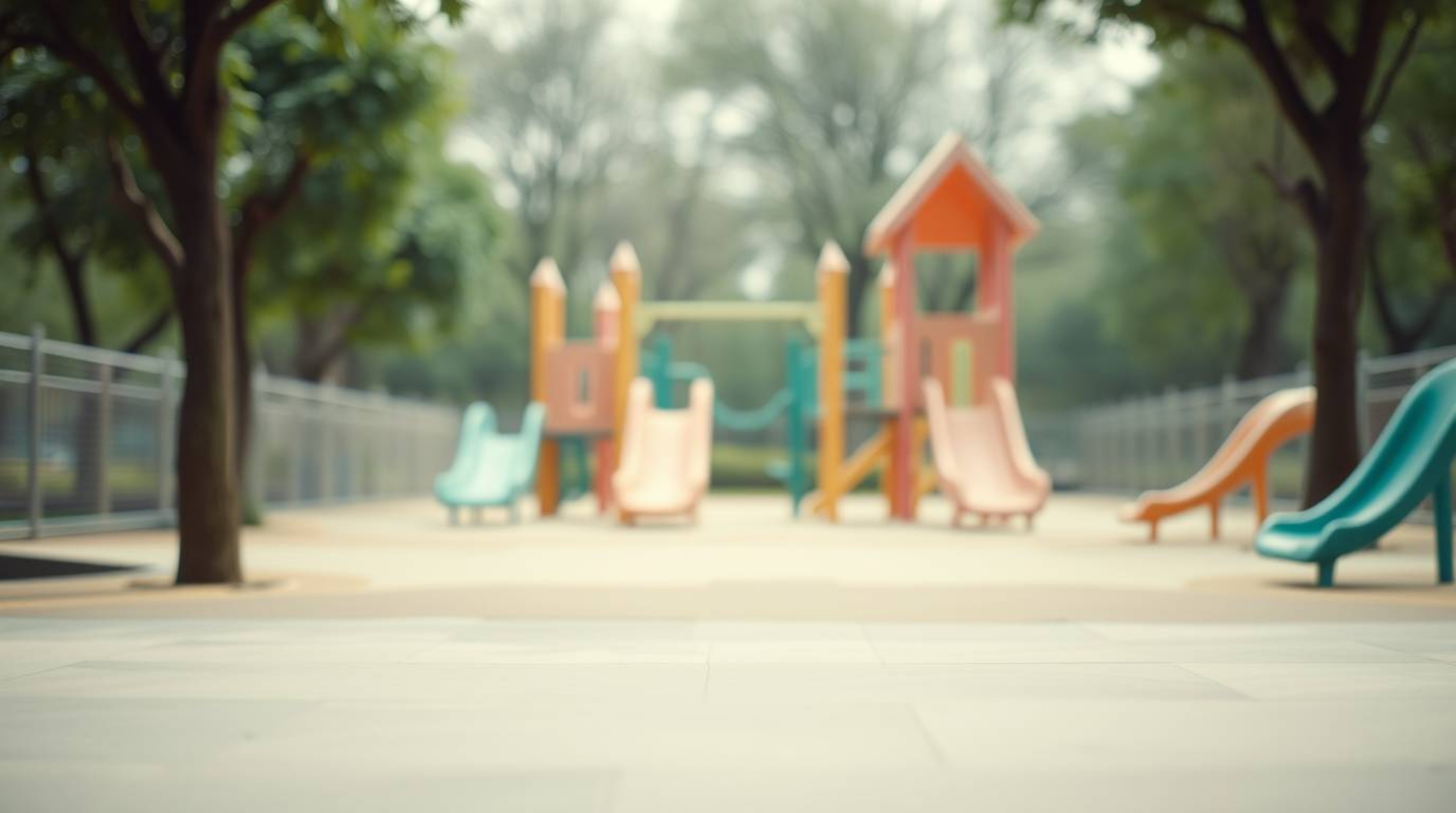 Experience a dramatic slow-motion run through a playground visualized in an intricate origami style.  This features soft past