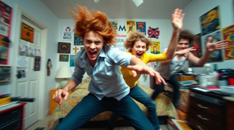 Explore a collection of images showcasing dynamic motion, bright vibrant colors, and blurred lines, often featuring action po
