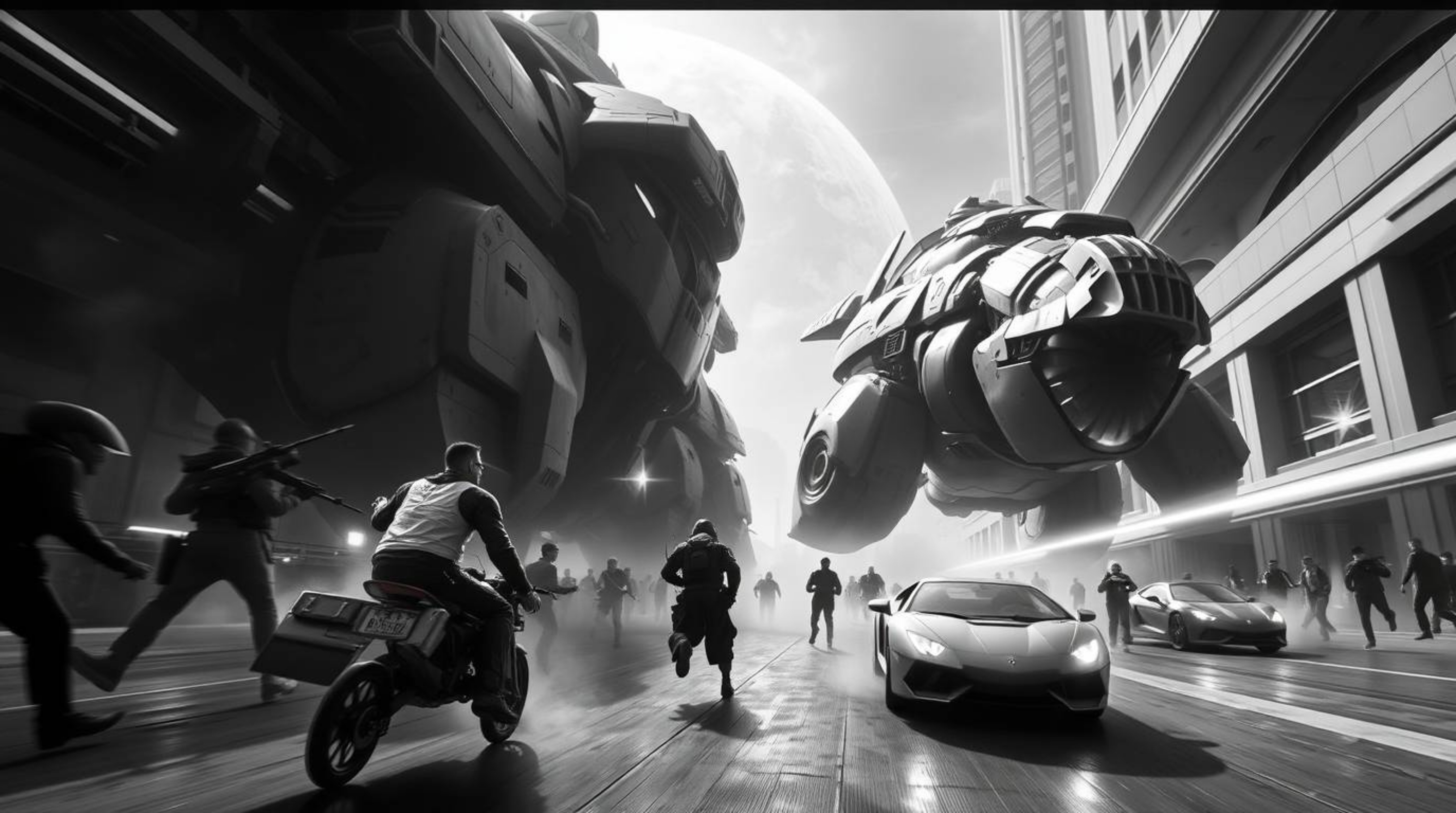 Experience an epic, classic black and white chase scene brought to life with exaggerated squash and stretch animation techniq