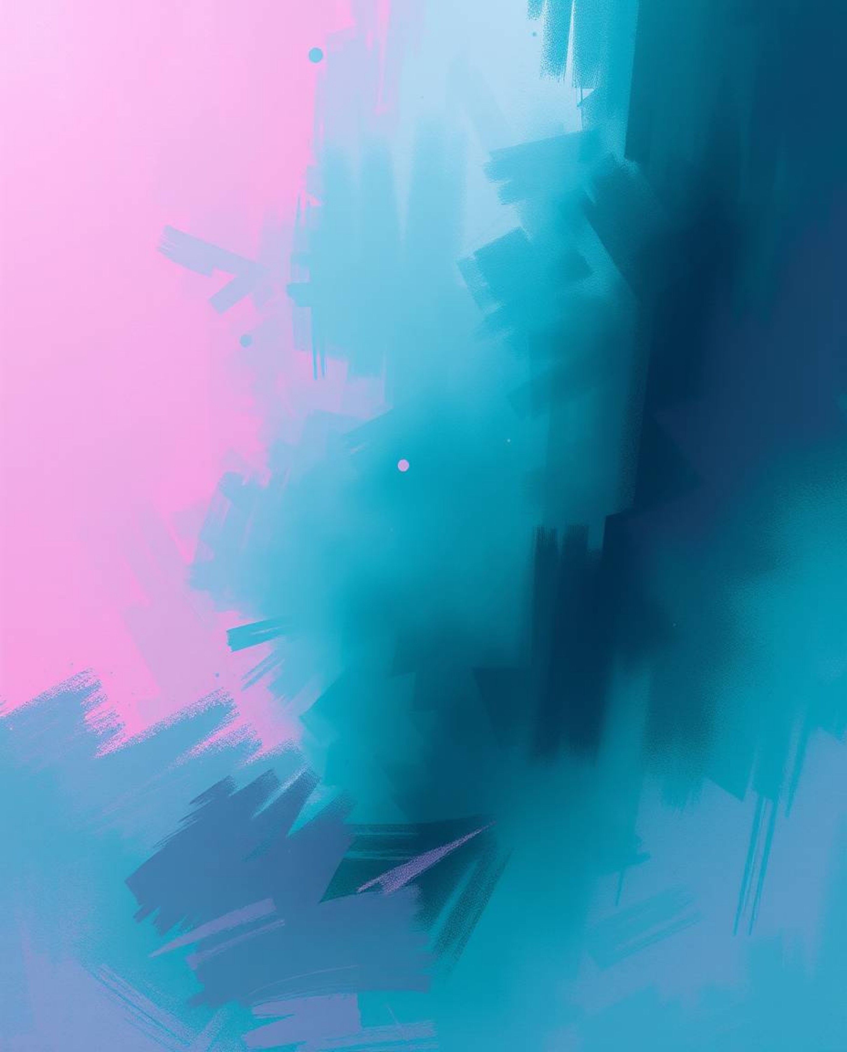 Discover stunning digital art featuring a rich deep teal and epic color palette. This atmospheric piece showcases loose paint