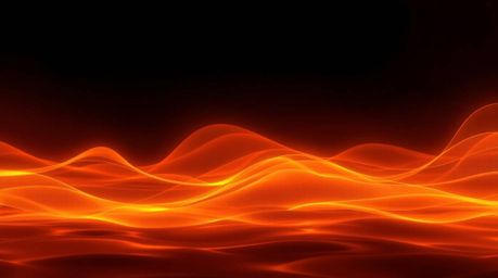 Immerse yourself in this captivating digital artwork featuring vibrant neon gradient textures flowing across a liquid surface