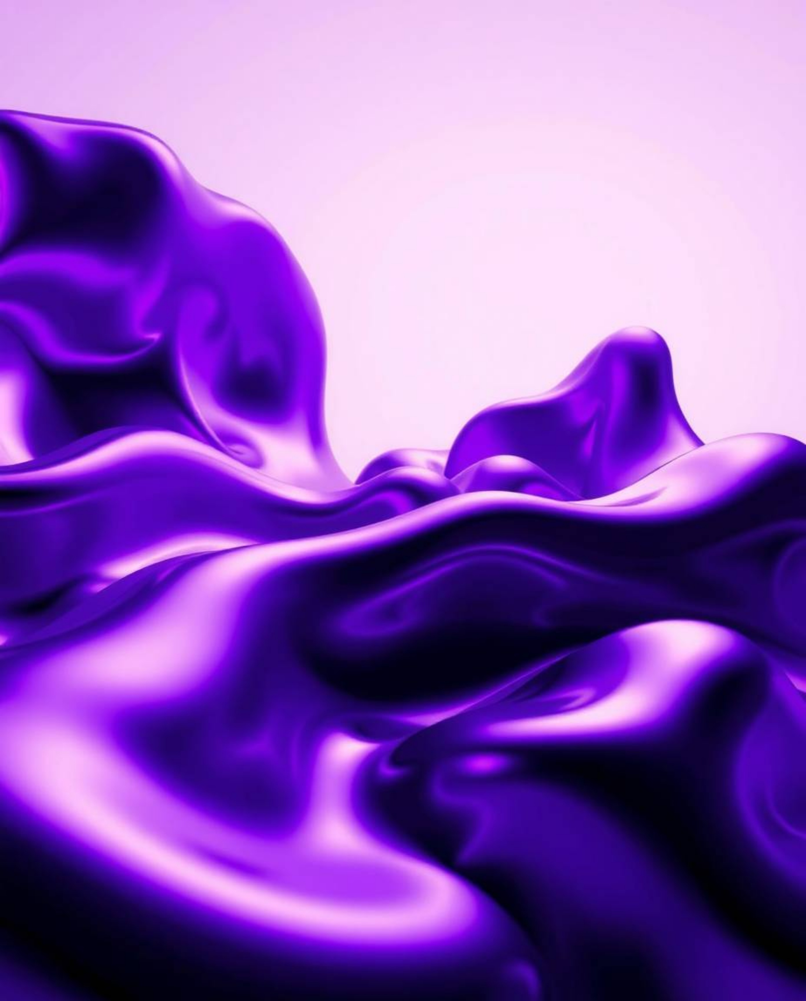 Experience the mesmerizing beauty of futuristic, smooth 3D metallic shapes rendered in vibrant deep ultraviolet hues.  These 