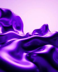Experience the mesmerizing beauty of futuristic, smooth 3D metallic shapes rendered in vibrant deep ultraviolet hues.  These 