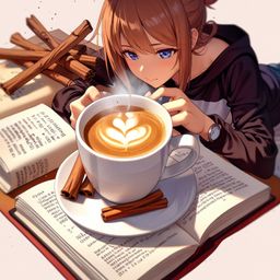 Imagine a freshly brewed cup of coffee, its aroma mingling with the sweet spice of cinnamon sticks. Sugar cubes sit invitingl