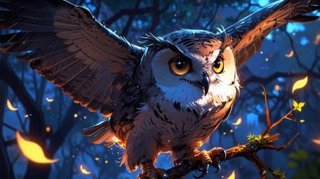 In a breathtakingly beautiful nighttime scene, created with the emotive storytelling of Pixar and the stylistic grace of anim