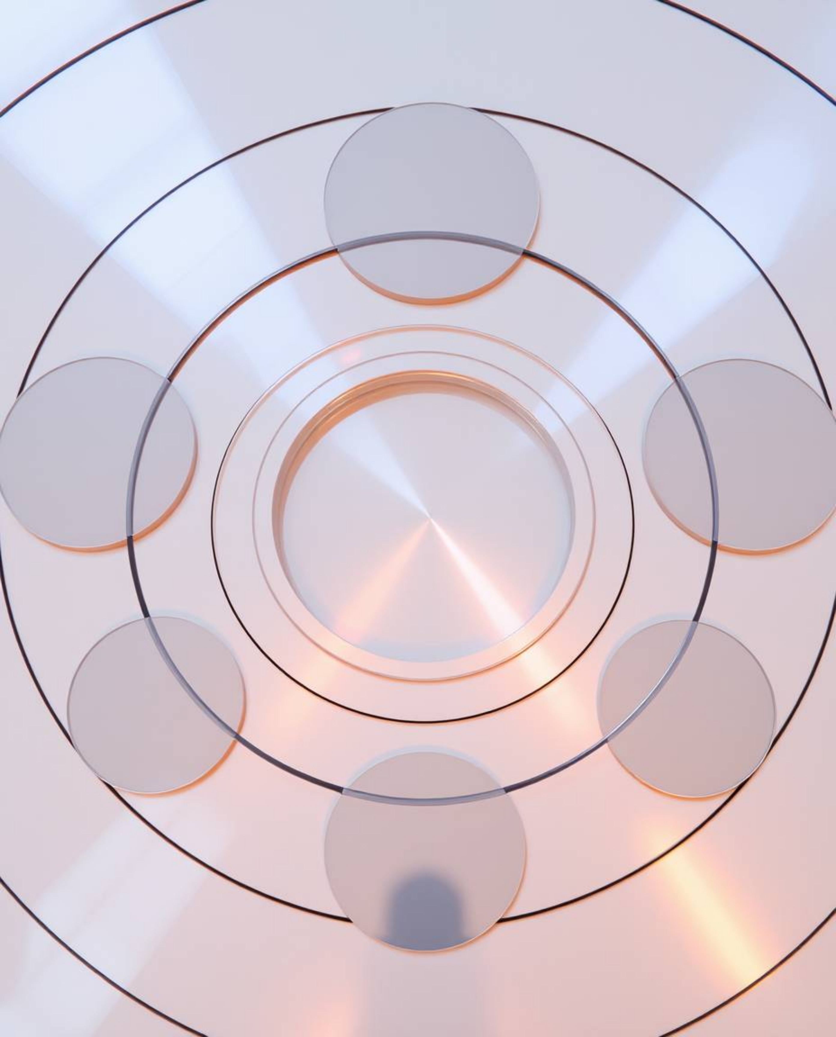 This image showcases a high-angle perspective of a minimalist geometric pattern, reminiscent of the Bauhaus style.  The desig