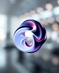 Experience the captivating visual of fluid shapes seamlessly morphing into each other in an endless loop, rendered in a sharp