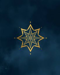 A soft cinematic haze inspired logo design for a magical school filled with young wizards. The logo incorporates geometric sh