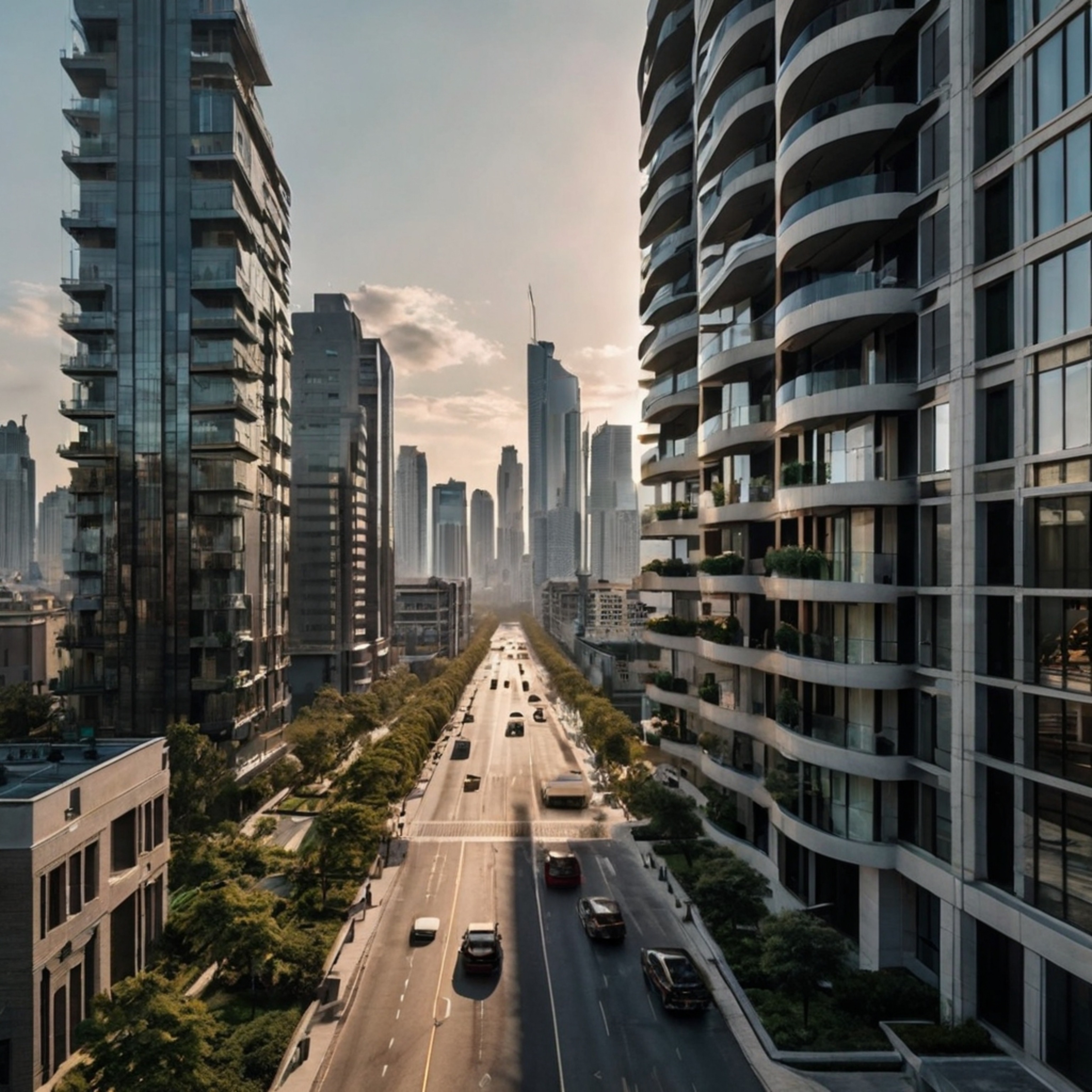 Experience the epitome of urban sophistication in this sprawling modern cityscape. Clean lines and wide boulevards create an 