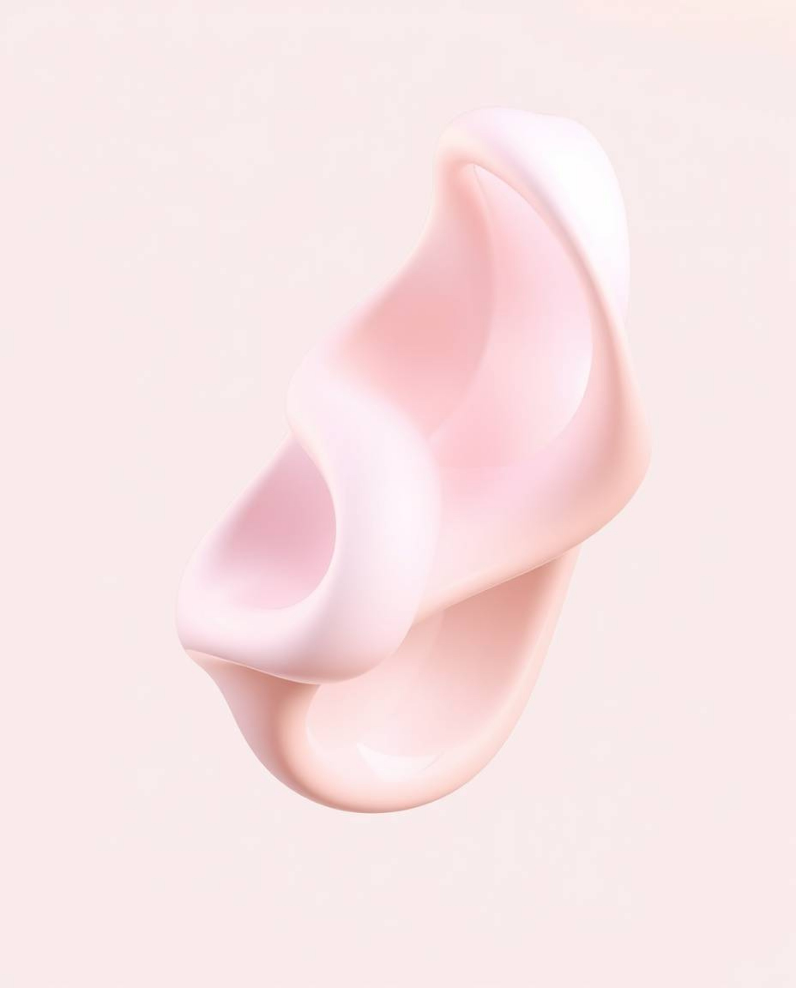 Explore dynamic abstract liquid forms rendered in stunning 3D, bathed in soft pastel colors and set against a minimal backgro