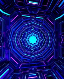 Explore a stunning futuristic digital interface featuring intricate geometric patterns and a captivating holographic look, re