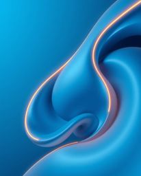 Immerse yourself in a futuristic world with captivating 3D fluid shapes, highlighted by glowing edges and set against a deep 