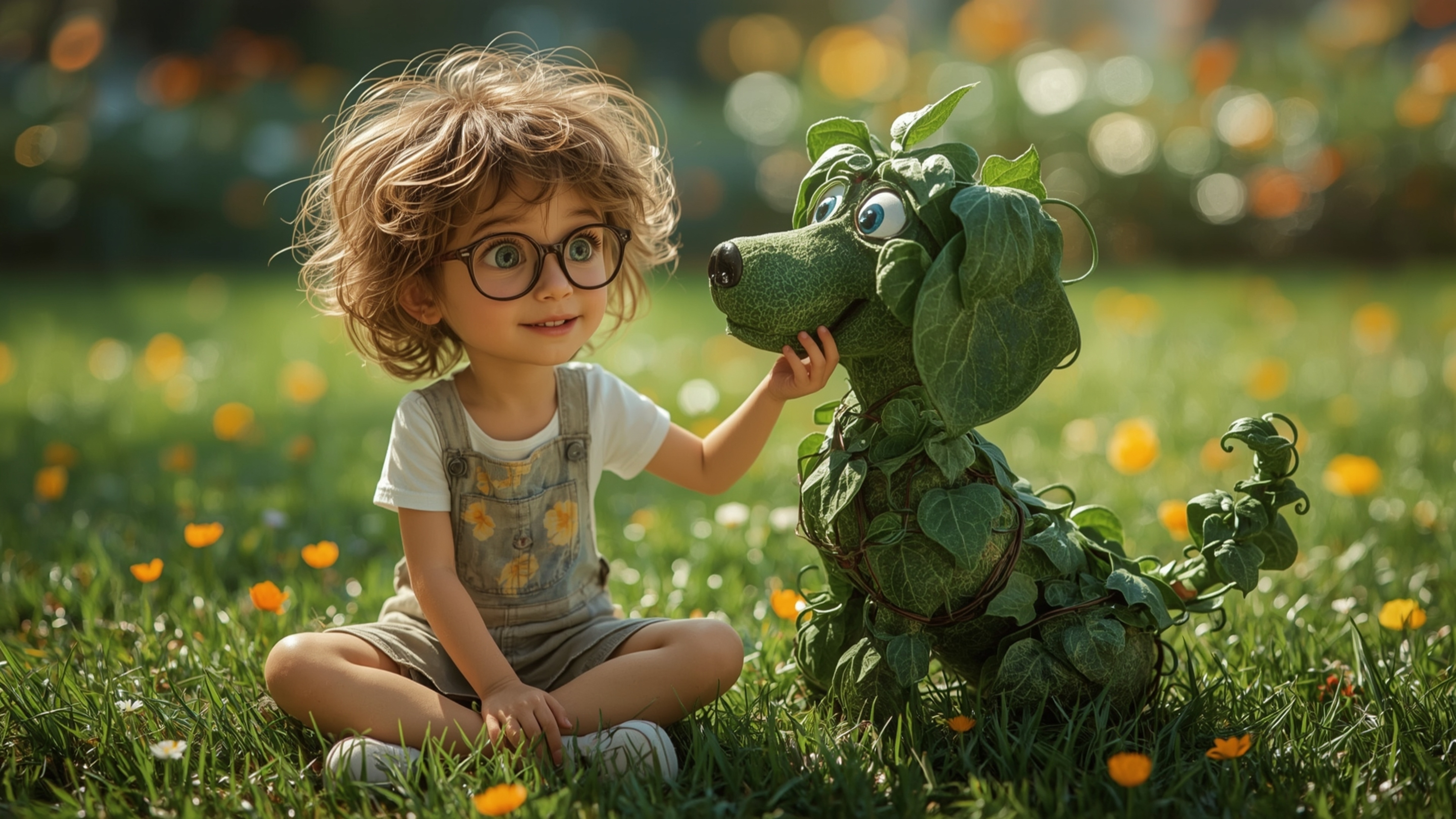 A highly detailed, high-resolution stock photo in a vibrant, Pixar-inspired style, featuring a curious and brilliant homescho