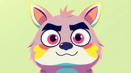 This unique character design features a sarcastic animal sidekick brought to life with a modern flat design aesthetic. Utiliz