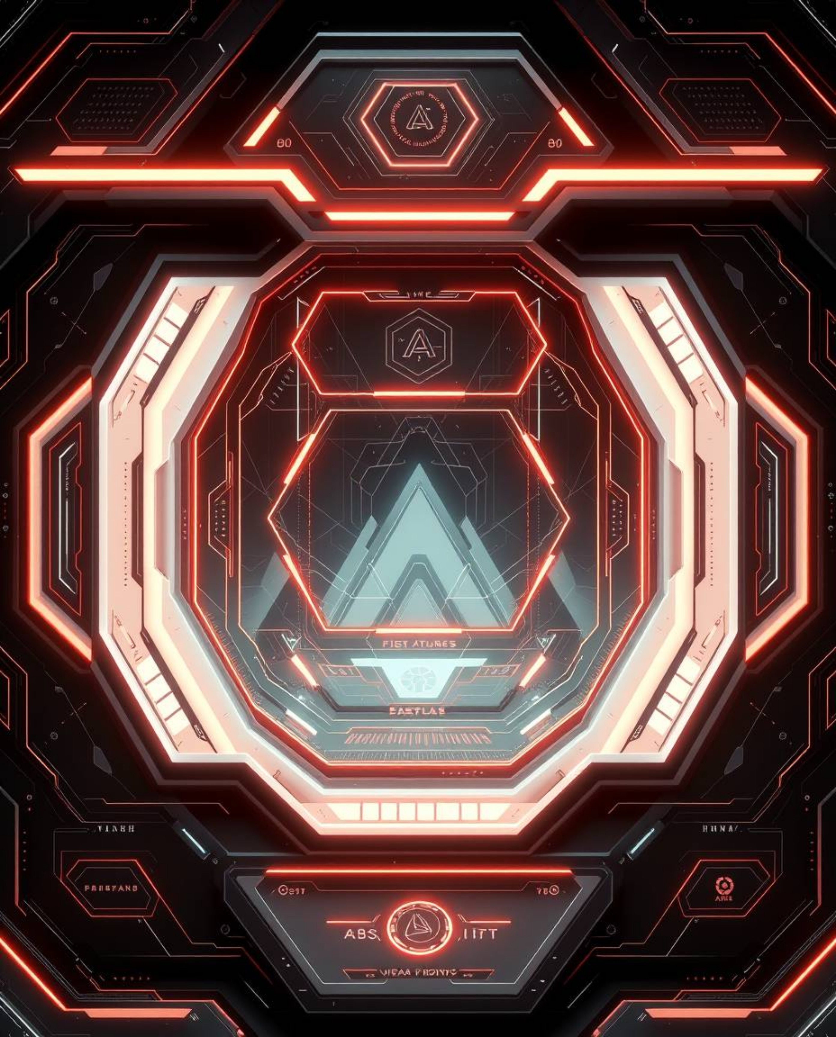 Explore a graceful and elegant futuristic digital interface showcasing captivating geometric patterns and a mesmerizing holog