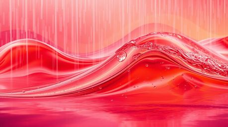 Immerse yourself in a captivating fluid abstract wave rendered in a mesmerizing blend of pastel reds, oranges, and yellows. T
