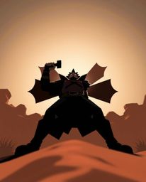 Experience a thrilling Disney-style desert adventure through the eyes of a brave hero. This low-angle perspective artwork fea