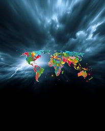 Explore the intersection of long exposure photography and abstract art with images featuring dramatic weather, stormy skies, 