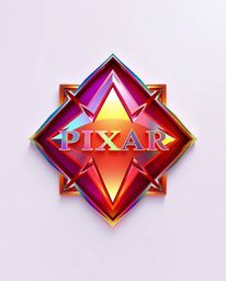A heartwarming family reunion depicted in a vibrant Pixar style, showcasing an iridescent logo and utilizing geometric shapes