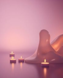 Explore a captivating realm where smooth gradient transitions meet surreal 3D fluid shapes resembling melted glass, all withi