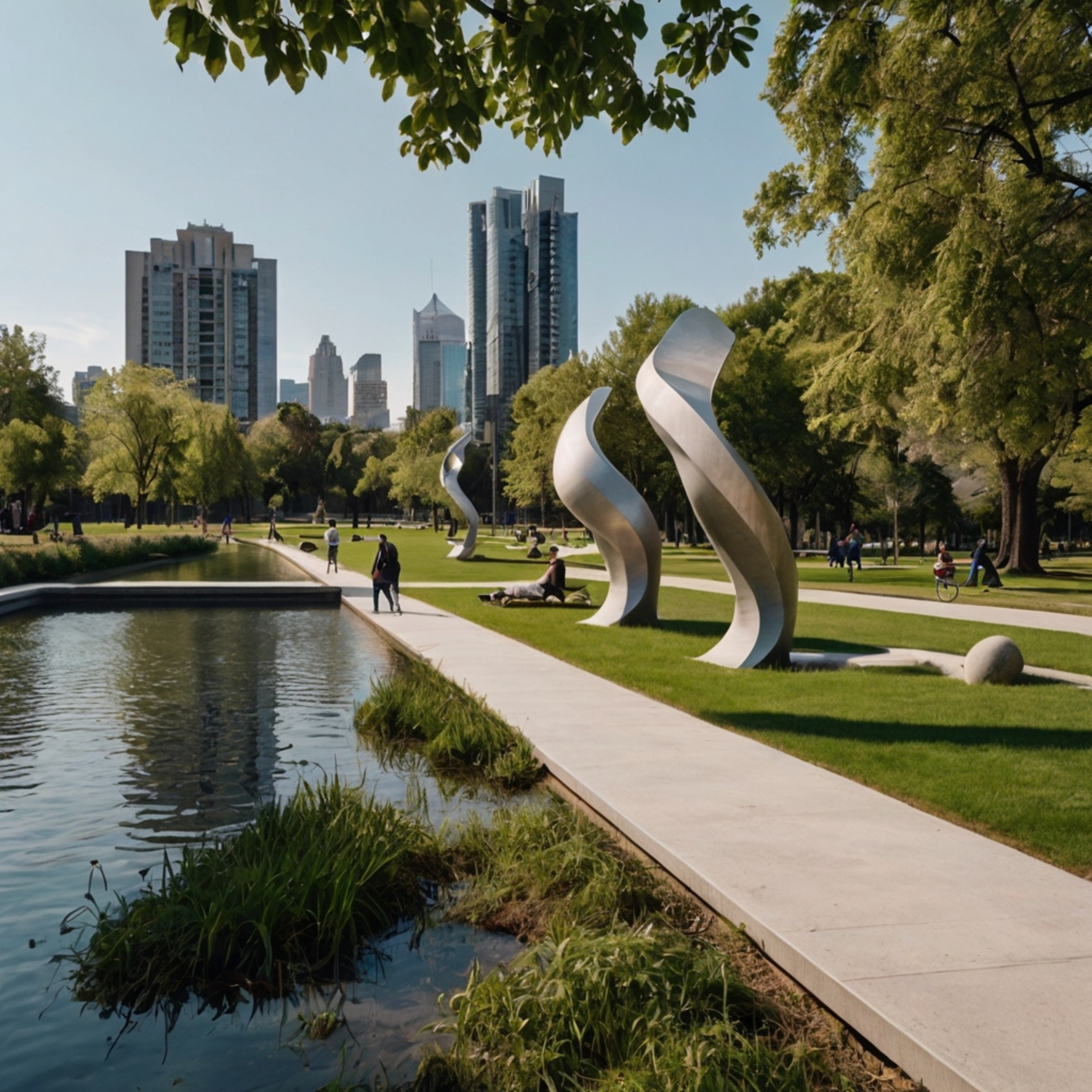 Escape the city bustle in this vibrant park. Featuring modern sculptures, pristine walking paths, and a tranquil atmosphere,