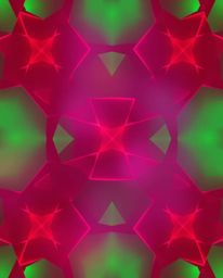 A captivating digital painting featuring a distinct split composition.  It showcases a seamless geometric pattern of hexagons