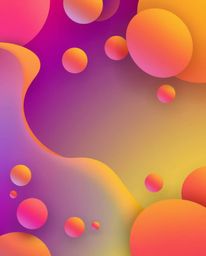 Explore a futuristic art style where warm autumn colors gently embrace 3D shapes covered in smooth gradient textures. This vi