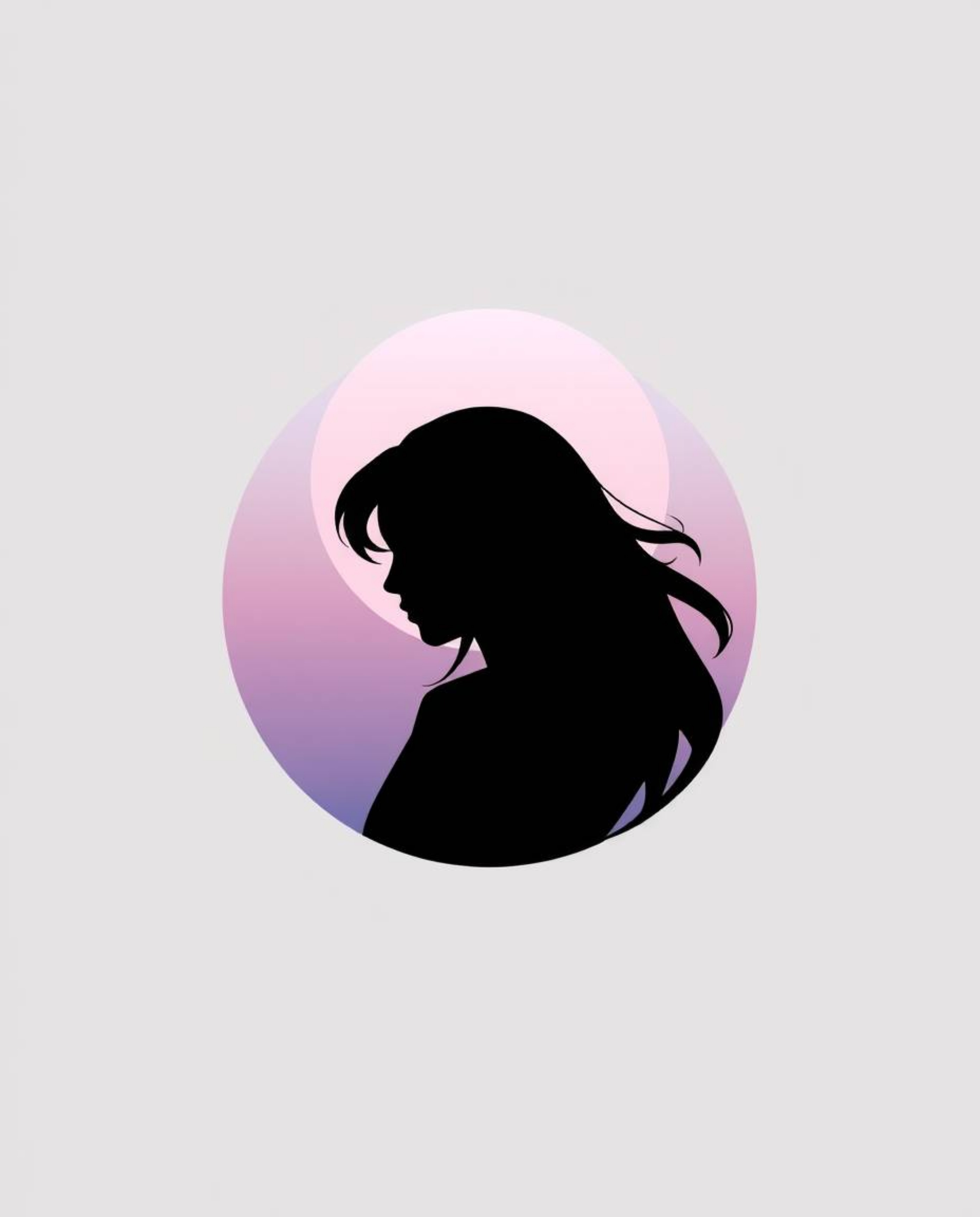 This geometric logo design features a silhouetted subject with backlighting, emphasizing balance and symmetry.  Clean lines a