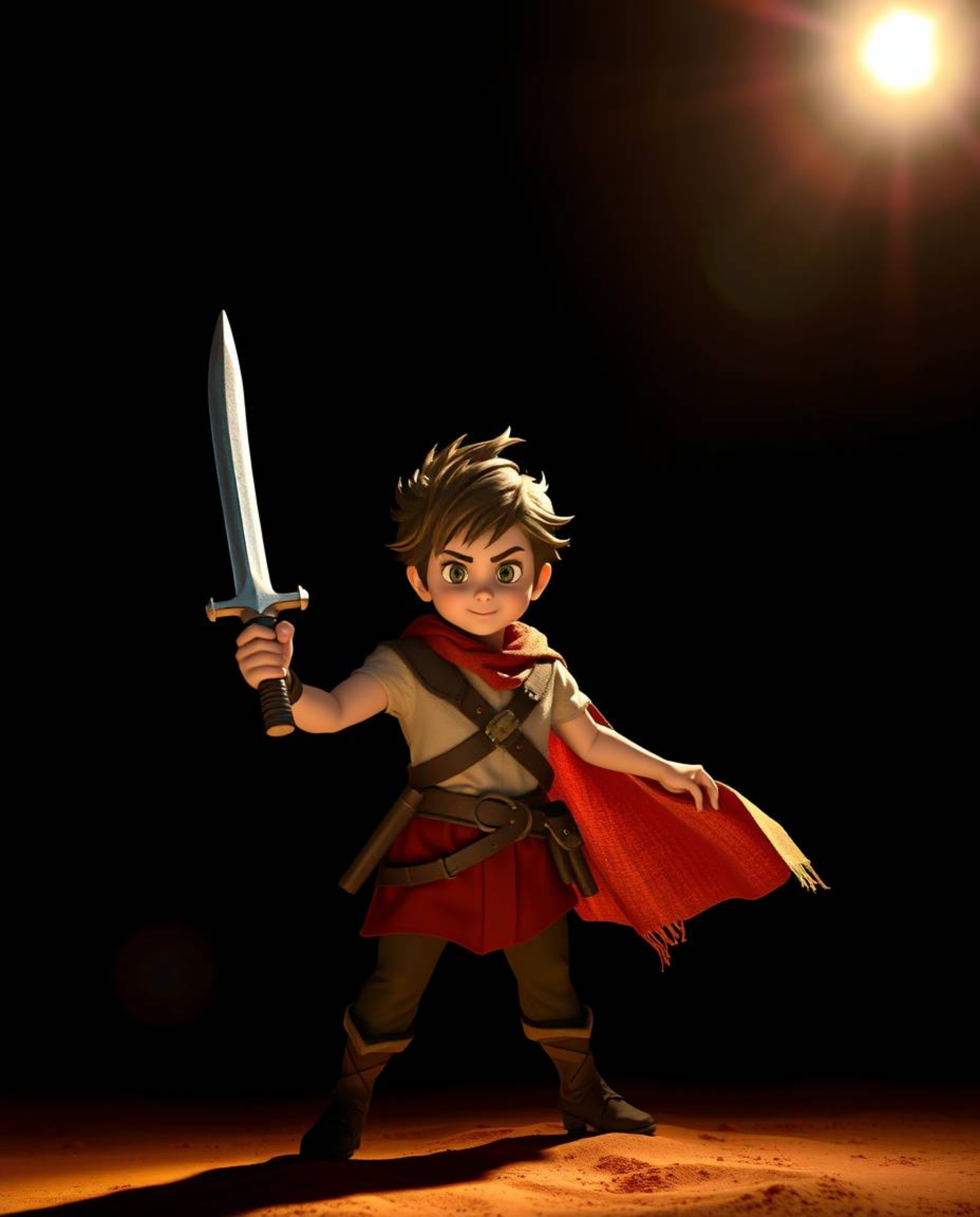 Explore a vibrant desert adventure with a brave hero brought to life in a classic Disney style. Experience intense visuals wi