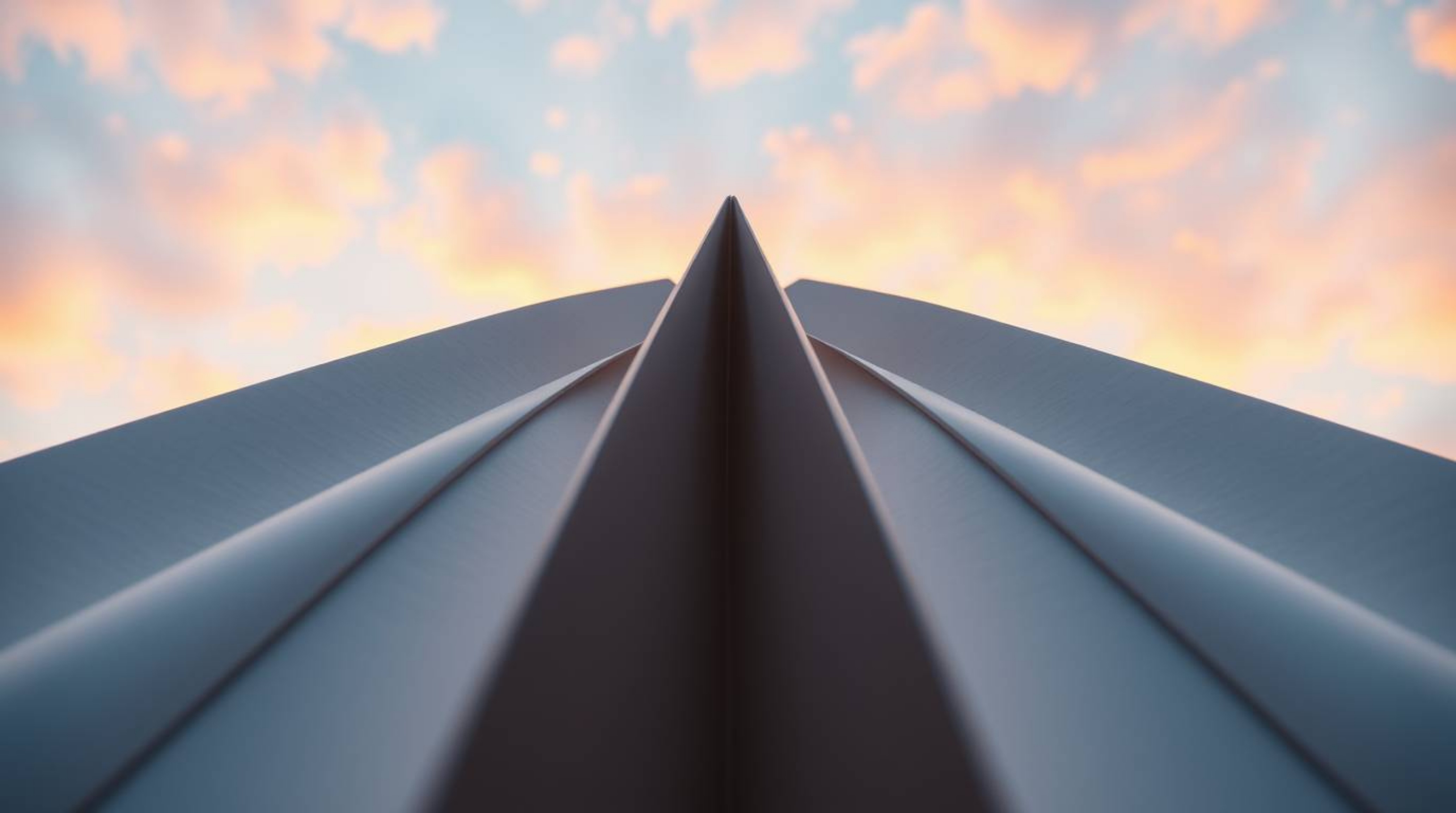 This image showcases an intricate origami design captured from a low-angle perspective, highlighting the geometric precision 