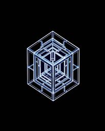 This creative logo design features a captivating repetitive cube pattern inspired by Escher's impossible geometry.  The desig