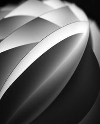 Discover stunning extreme macro photography showcasing a monochrome 3D geometric pattern, reminiscent of folded paper.  This 