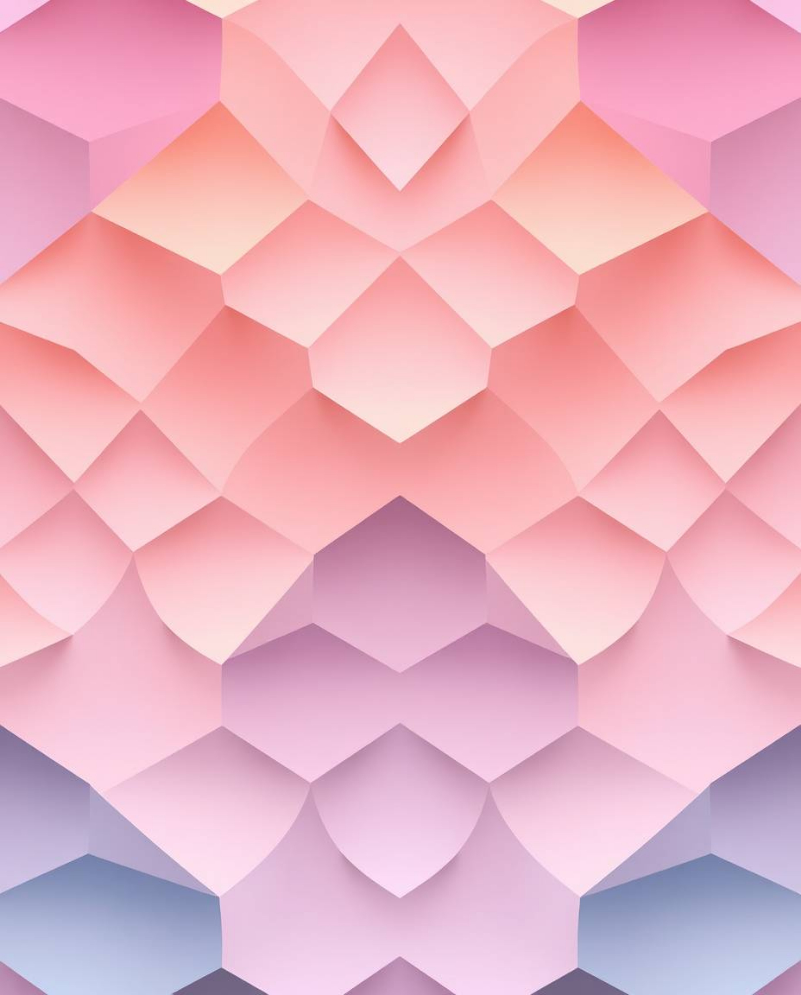 This geometric pattern wallpaper features beautiful pastel gradients and a soft modern design, creating a calming and aesthet