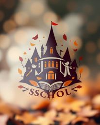 Inspired by a magical school brimming with young wizards, this logo concept features warm autumn colors and a soft, blurred b
