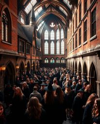Discover breathtaking architectural photography of a magical school brimming with young wizards.  Immerse yourself in warm au