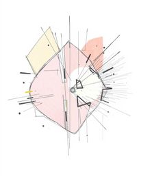 Discover stunning abstract art featuring soft pastel colors and hand-drawn sketches.  These unique pieces incorporate glitch 