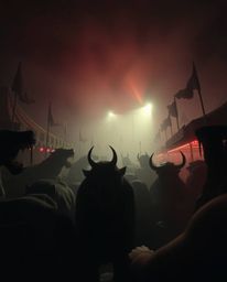 Experience a terrifying carnival where wild animals have taken over, creating an eerie and unsettling atmosphere amplified by