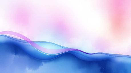 A mesmerizing digital artwork depicting a delicate watercolor painting of neon gradient textures flowing across a liquid surf