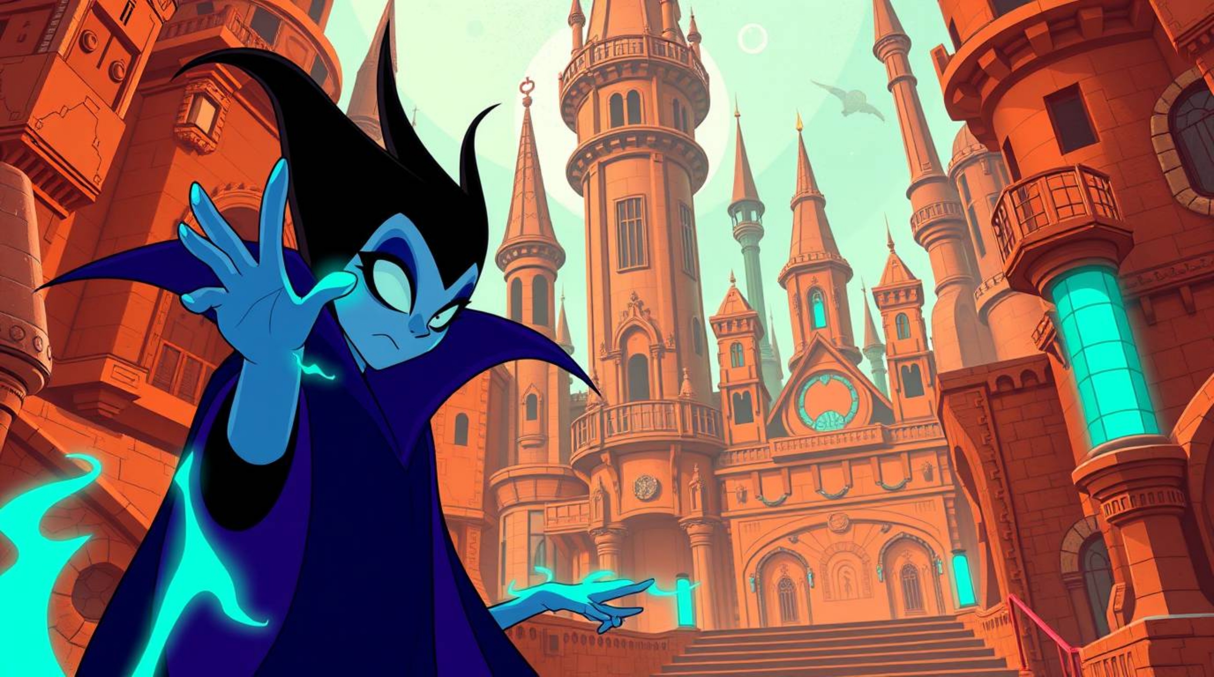 A classic Disney villain, reimagined with sleek and modern features, is casting a potent spell within the aged walls of a fut
