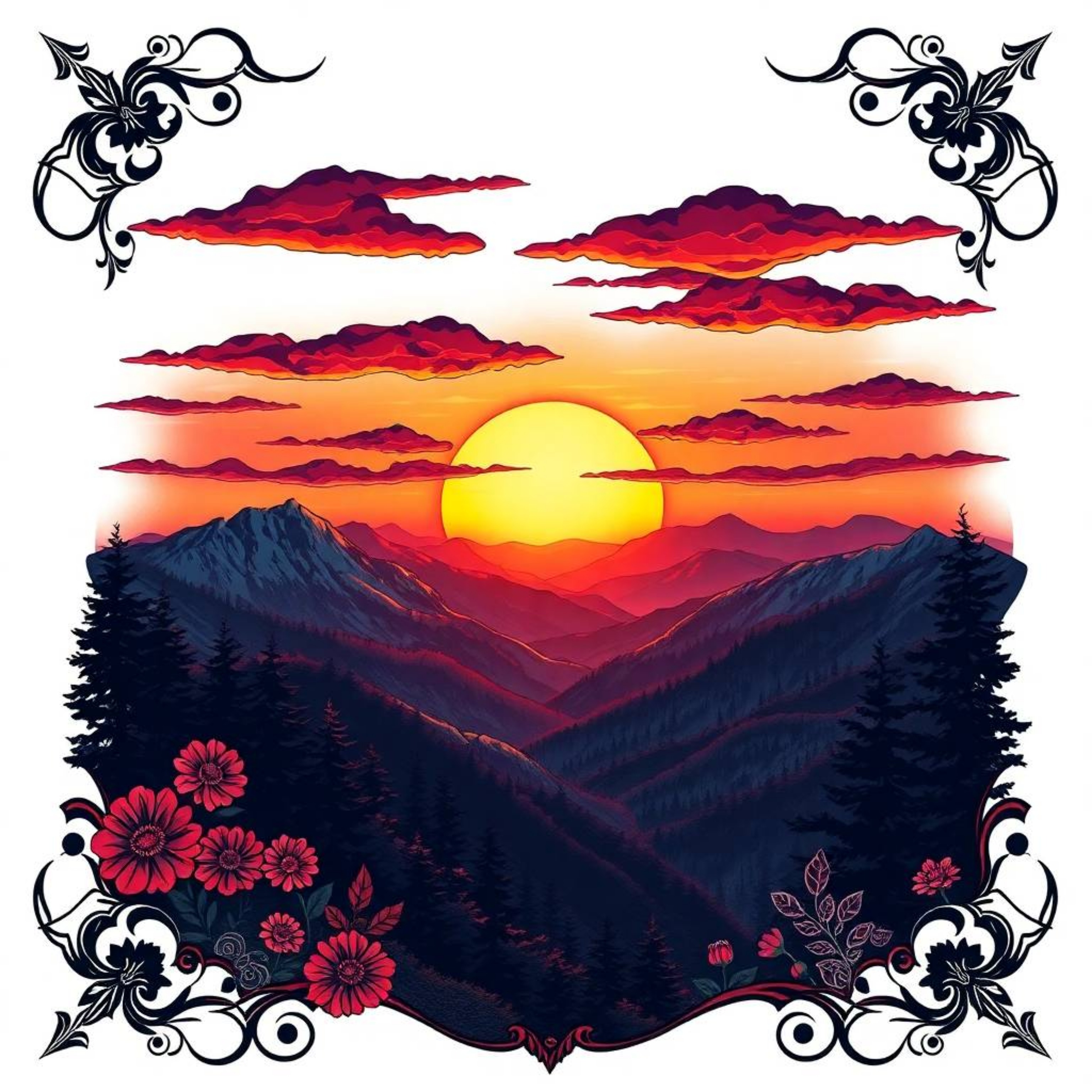 Discover stunning traditional tattoo art prints featuring vibrant colors and high contrast.  These pieces capture the dramati